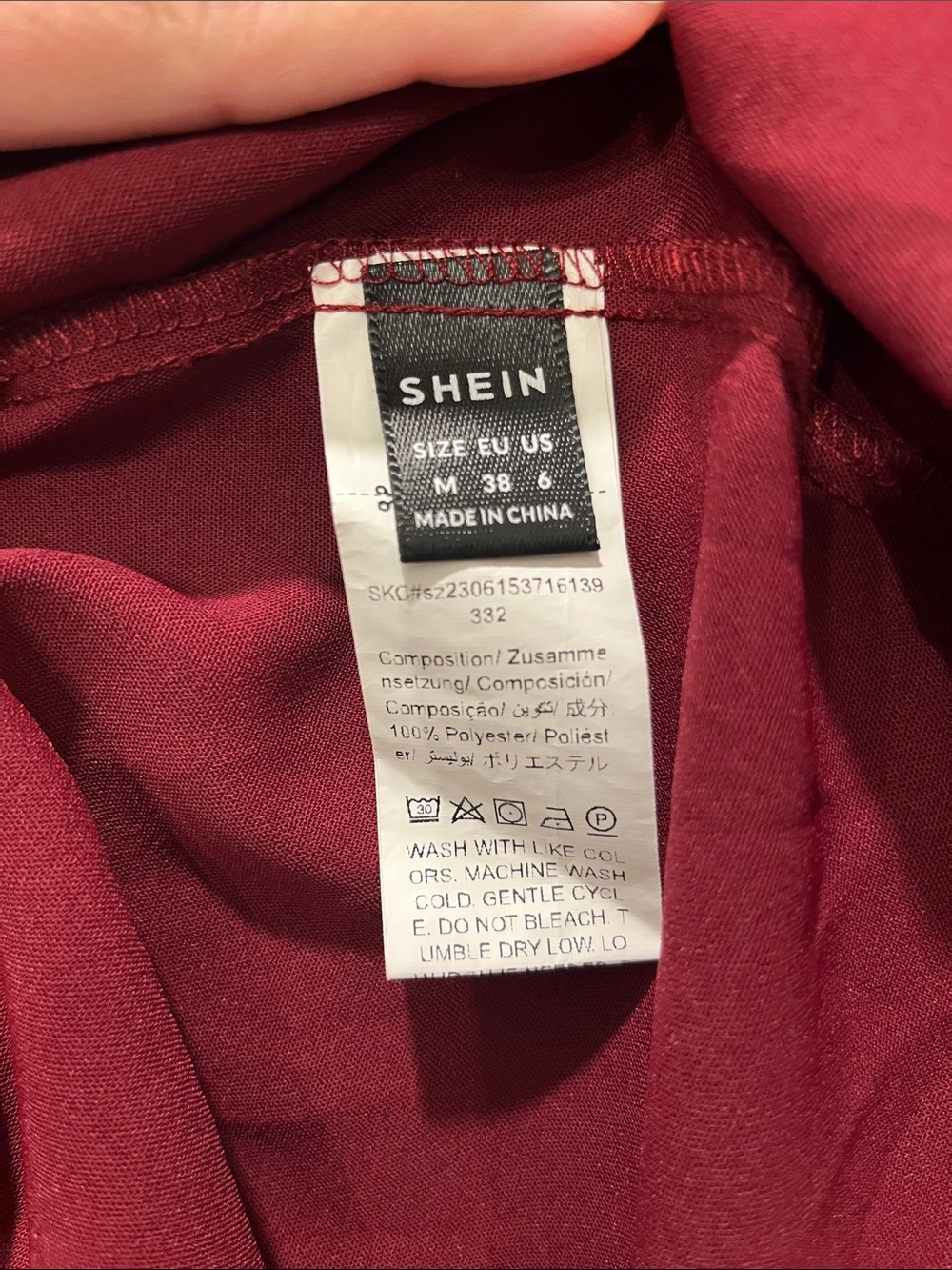 Fitted Bodice Burgundy Maroon Long Sleeve Tiered Maxi Dress - Curvy Fit - Picture 3 of 3
